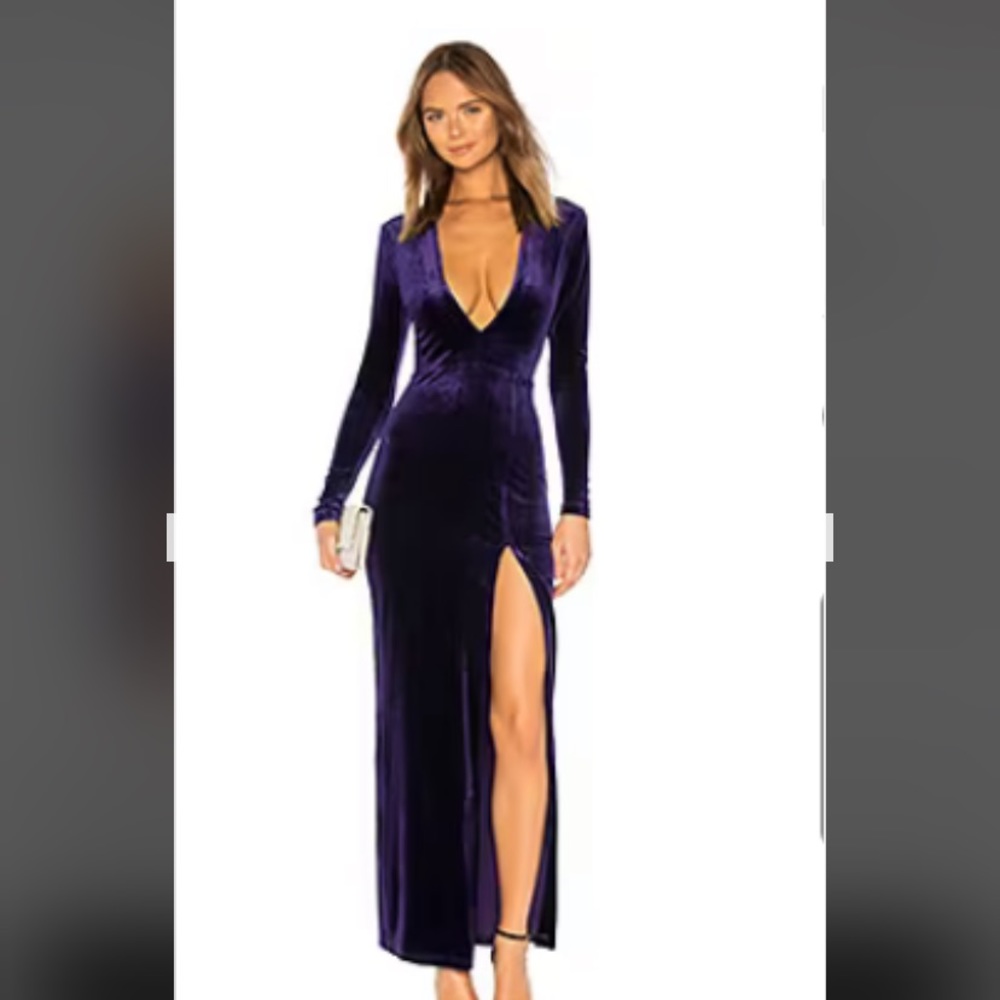 Purple velvet dress